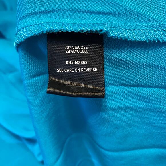 Torrid 2X Maxi Challis Trapeze Dress Bluebird NWT plus size coastal resort - Picture 5 of 9